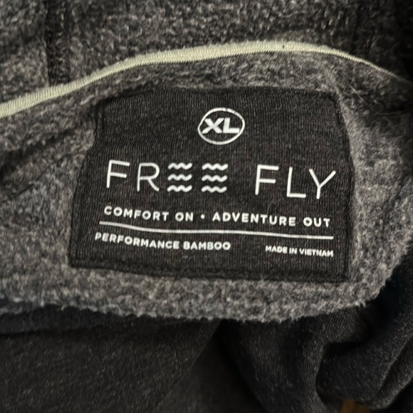 Free Fly Men's Black Hoodie Shirt L/XL - Picture 2 of 2